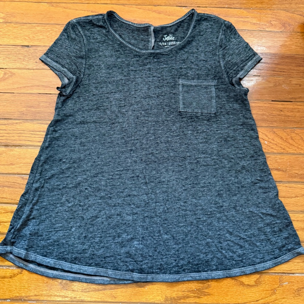 Justice Charcoal Heather Tee